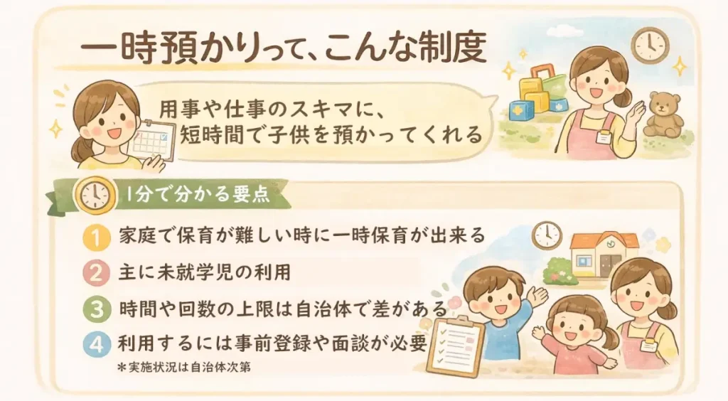 一時預かりに関してのまとめ画像