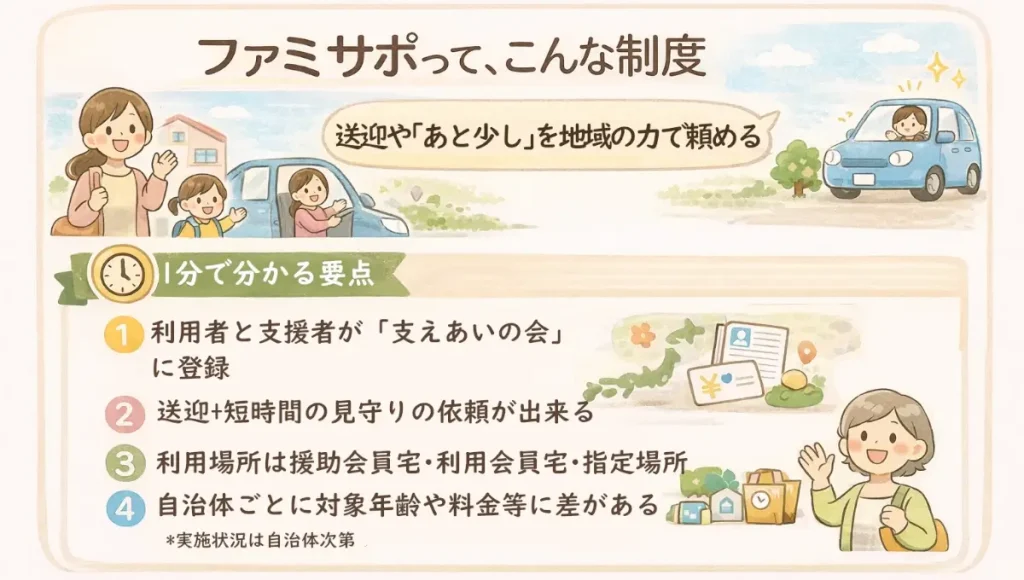 ファミサポに関してのまとめ画像