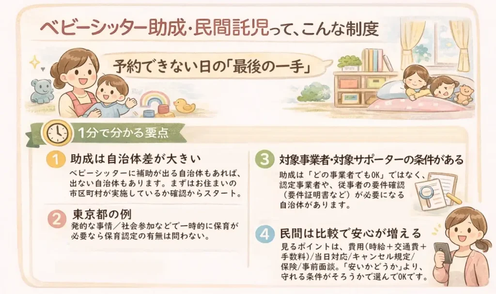 ベビーシッターに関してのまとめ画像